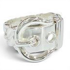Hermes Vintage Book le Cellier Ring 925 Silver