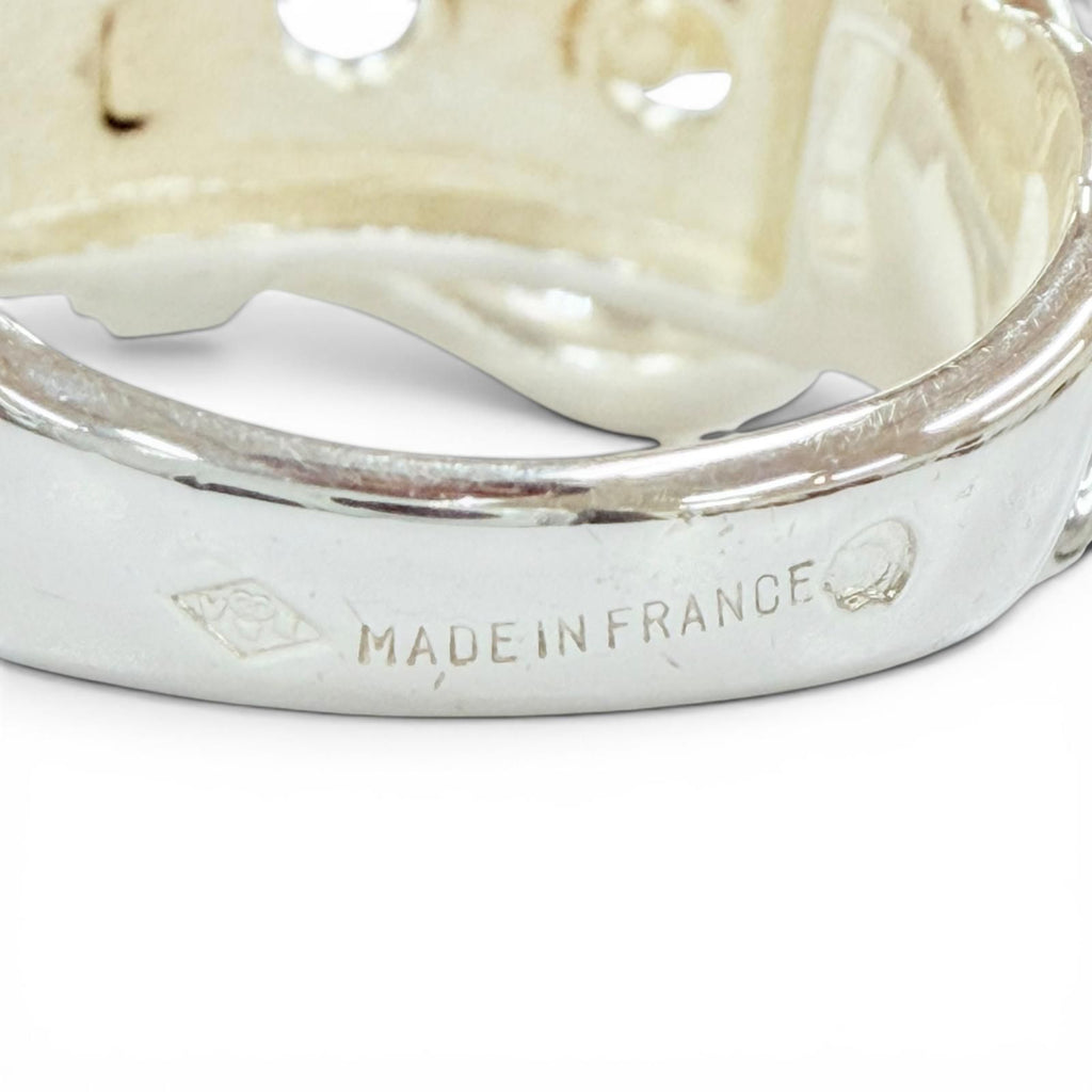 Hermes Vintage Book le Cellier Ring 925 Silver — view 6