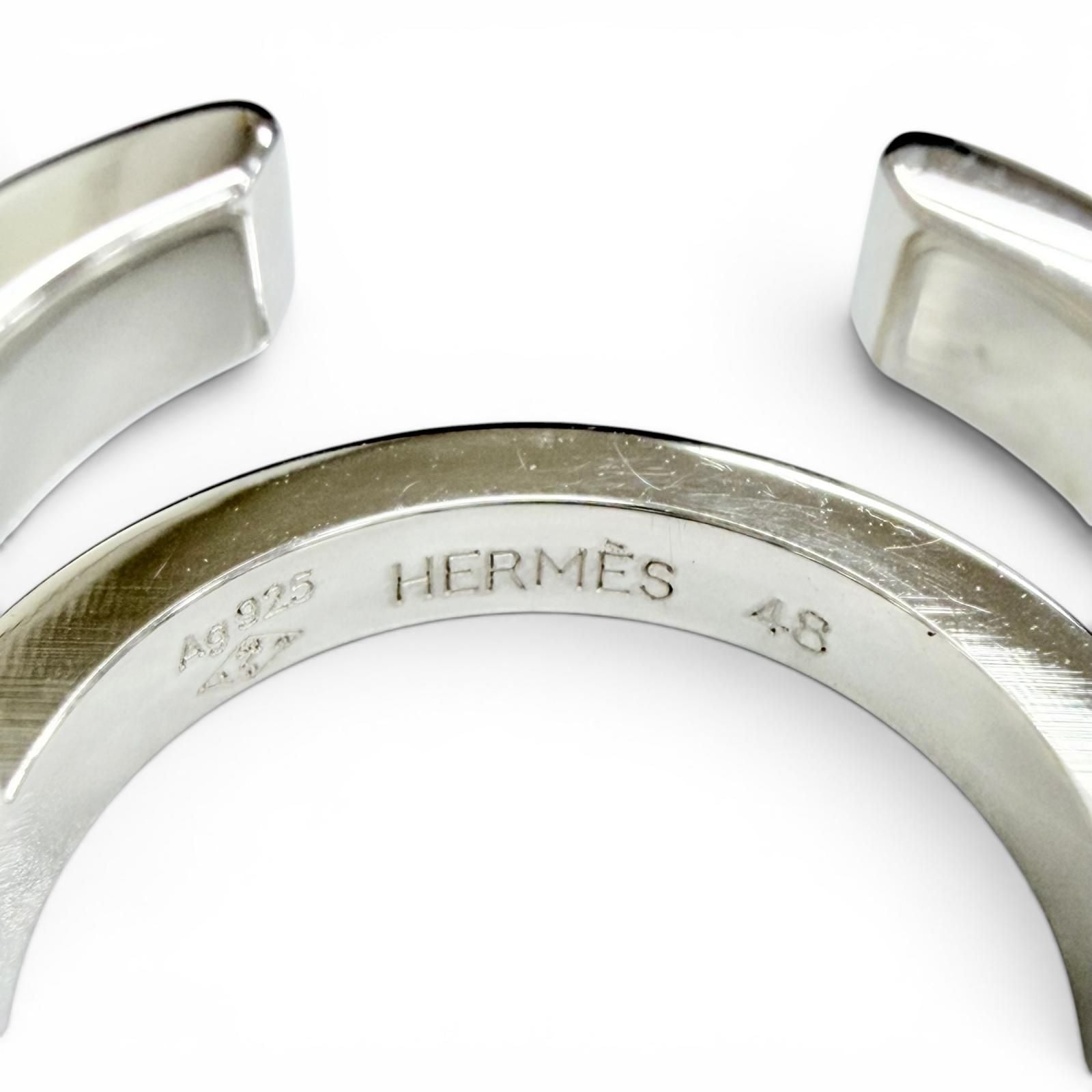 Hermes Symbol Ring Silver 48 Large Recommended — view 8