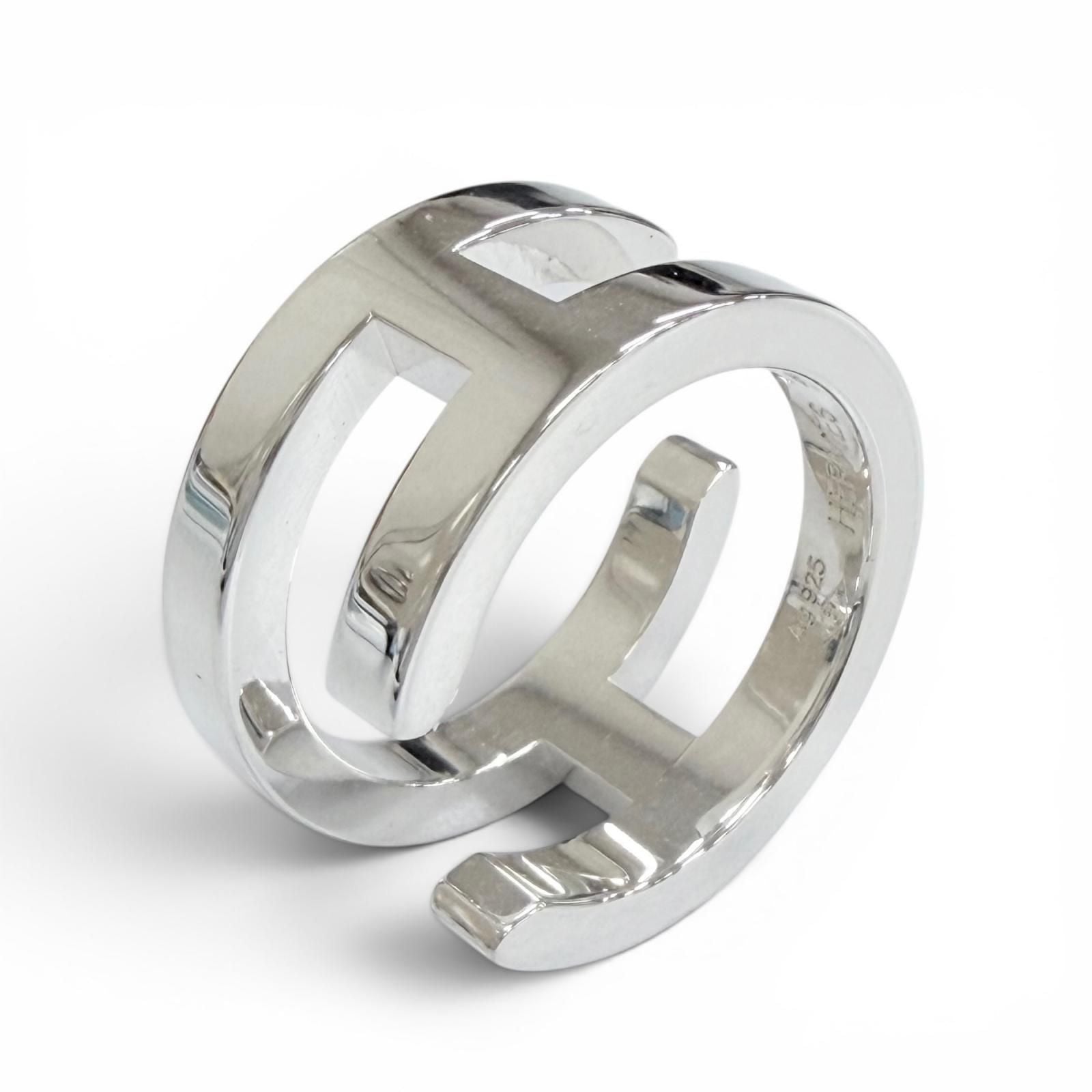 Hermes Symbol Ring Silver 48 Large Recommended