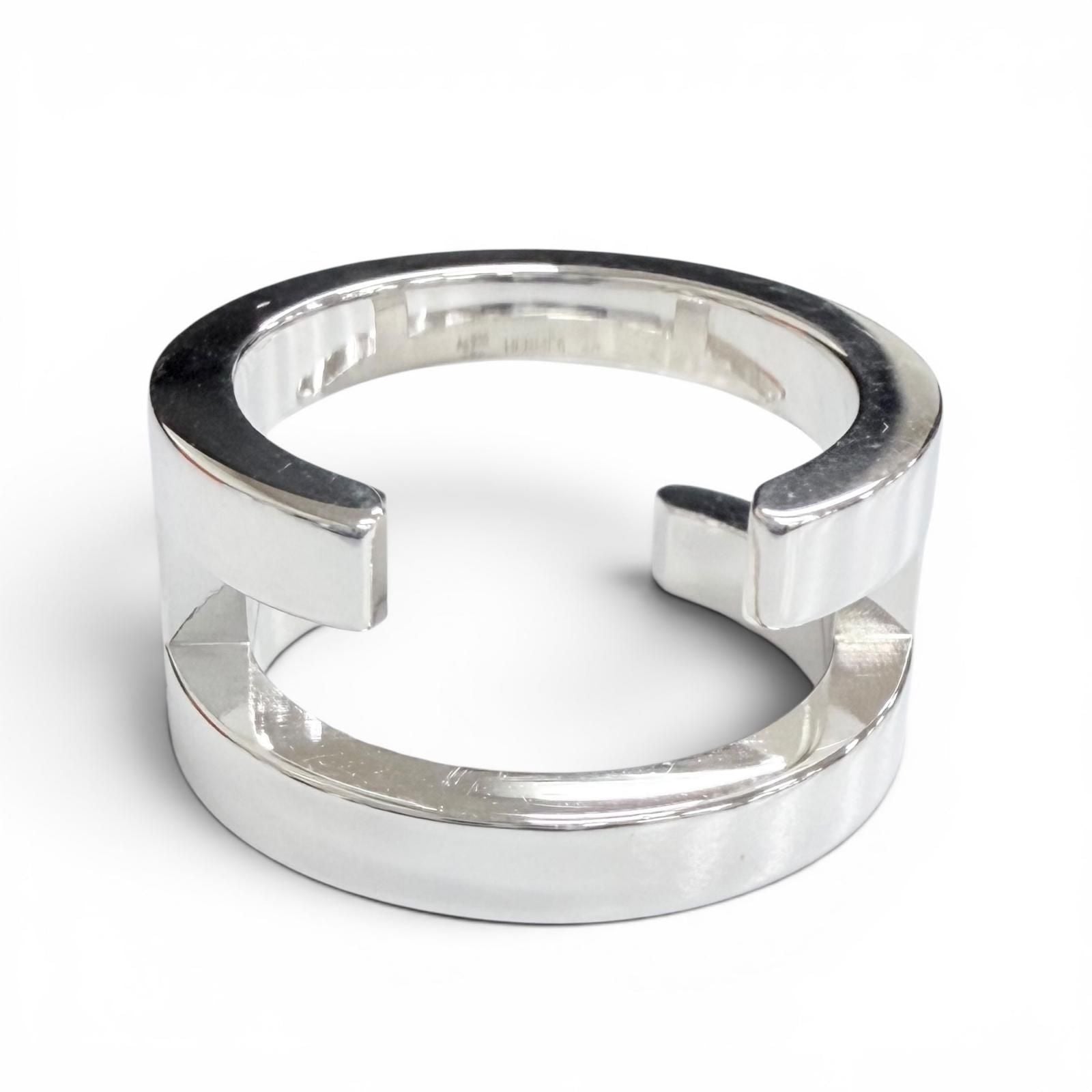Hermes Symbol Ring Silver 48 Large Recommended — view 6