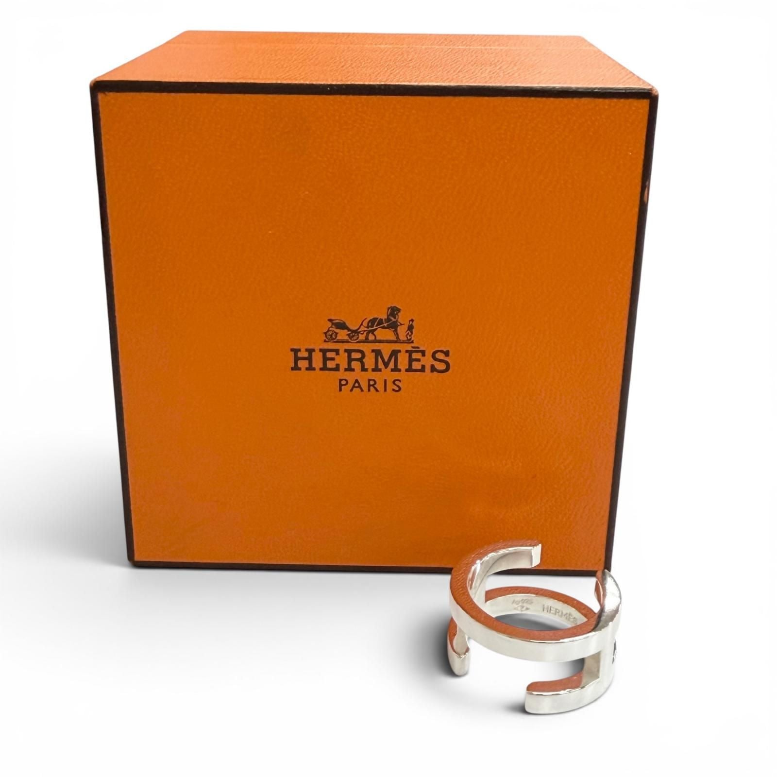 Hermes Symbol Ring Silver 48 Large Recommended — view 2