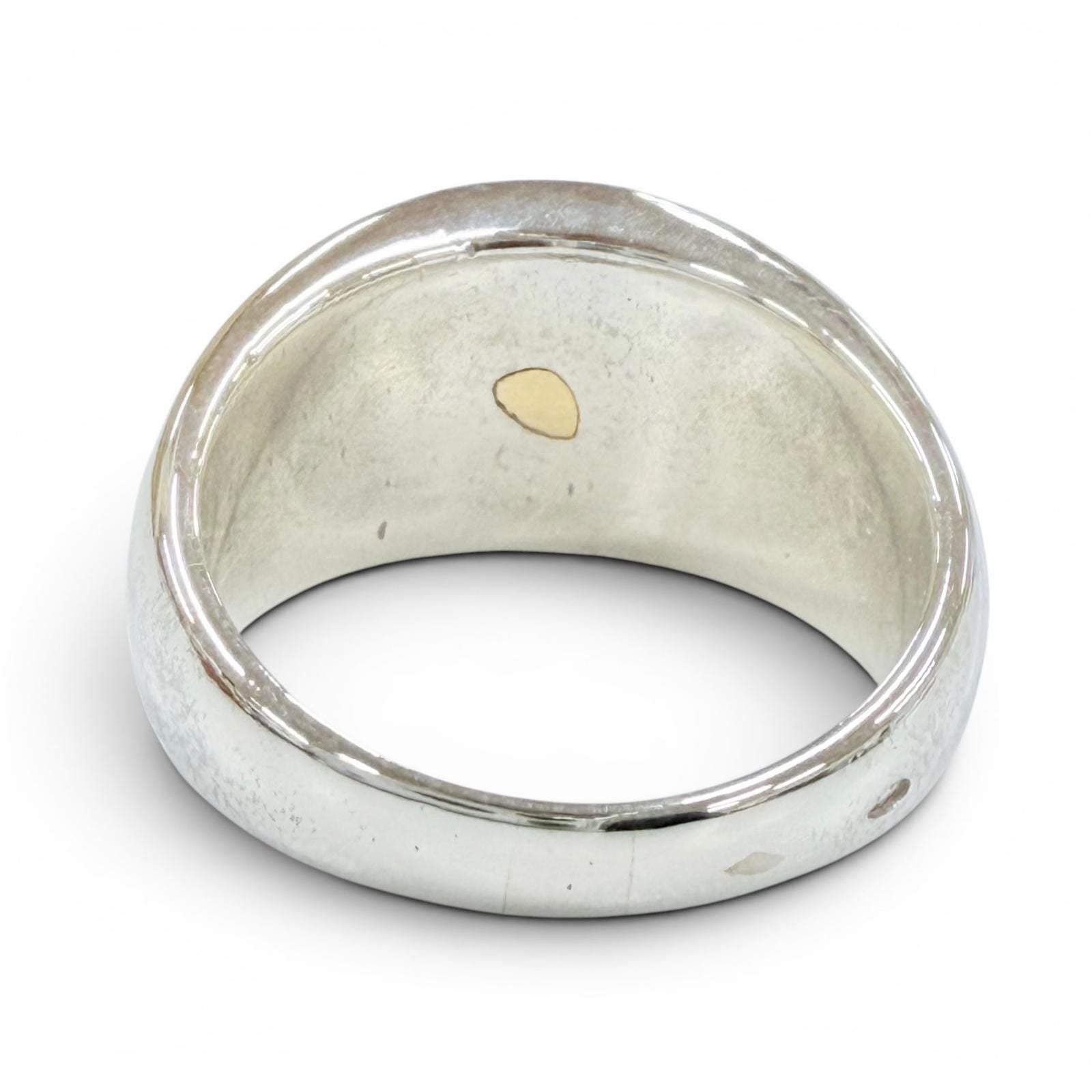 Hermes Vintage 925 750 Series Ring Silver Gold — view 4