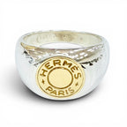 Hermes Vintage 925 750 Series Ring Silver Gold — view 2