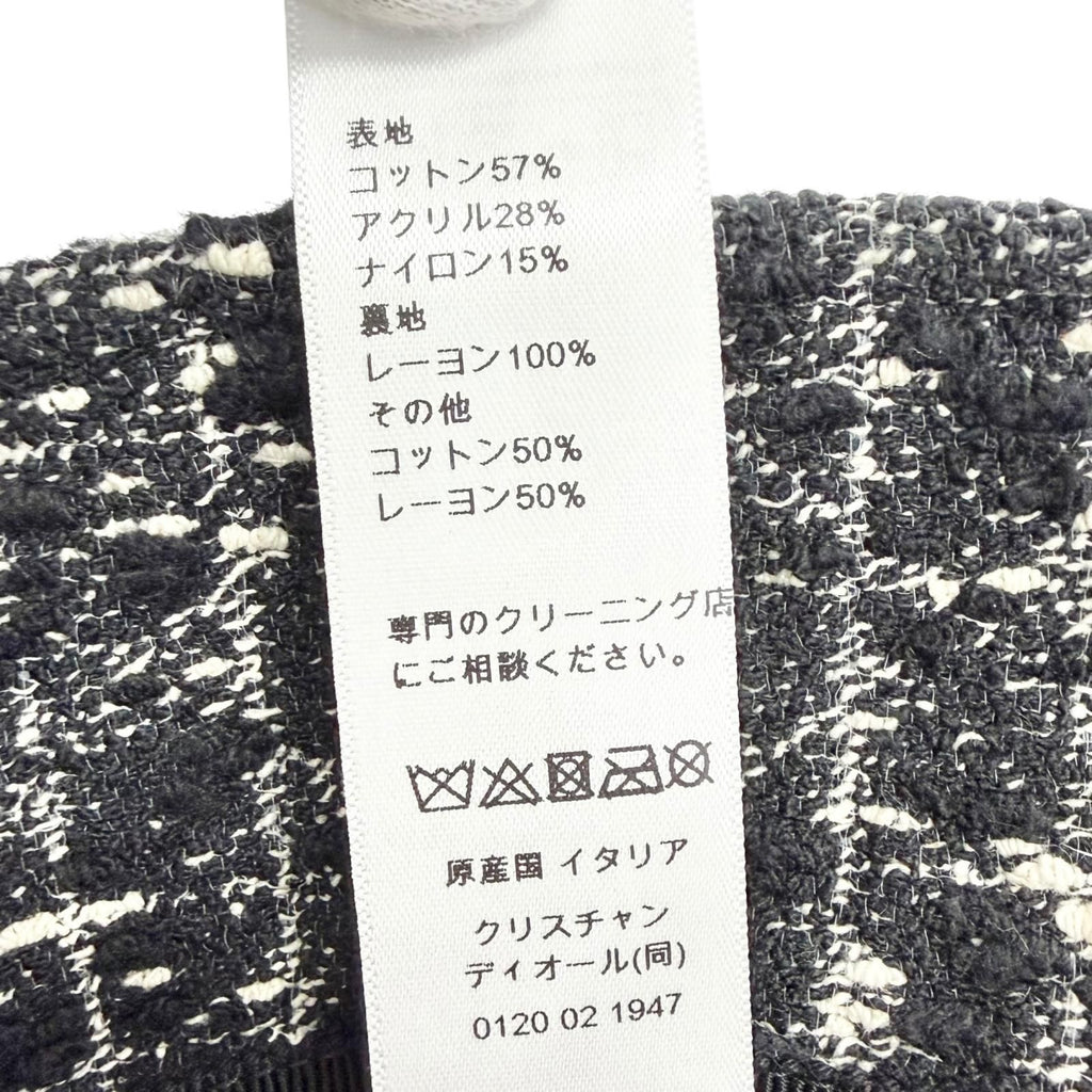 Dior Teddy-d Bob Hat Macro Cannage Bucket Hat Black 59 — view 8
