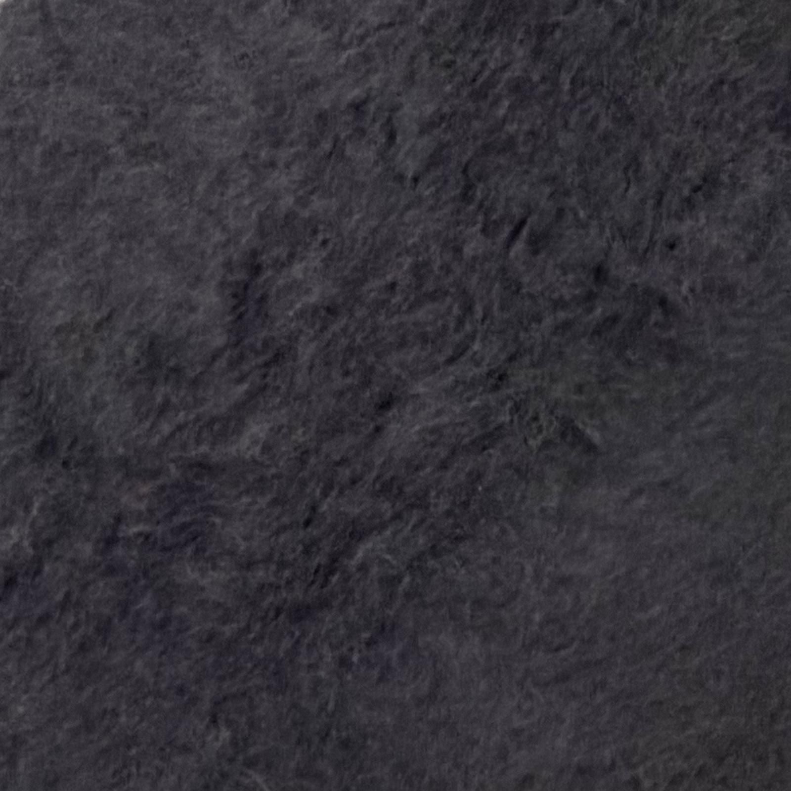 Loewe Mohair Wool Anag Lambskin Patch Fringe Long Scarf Black — view 4