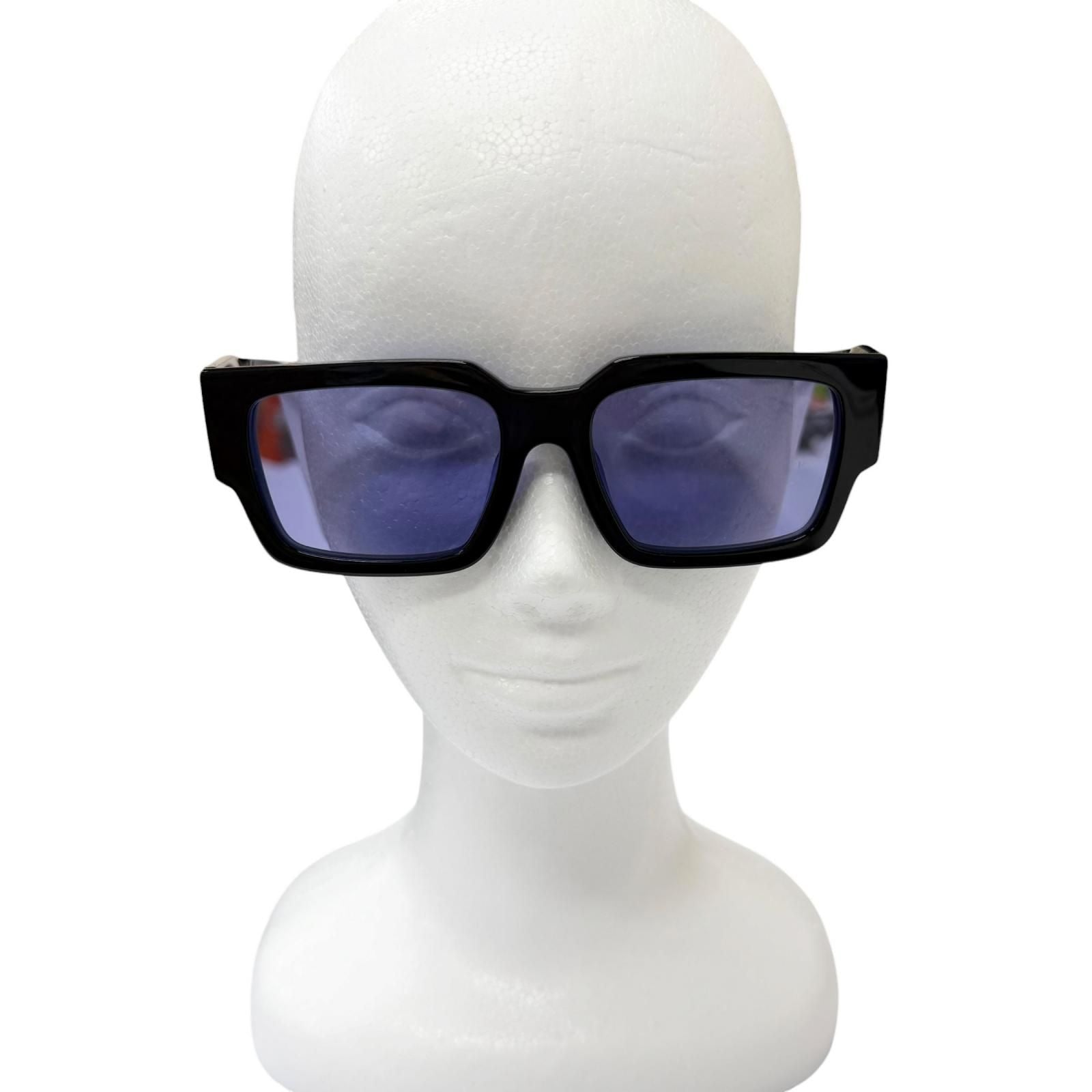 Prada Symbol Sunglasses Eyewear Square Black Purple Lens 55 — view 3