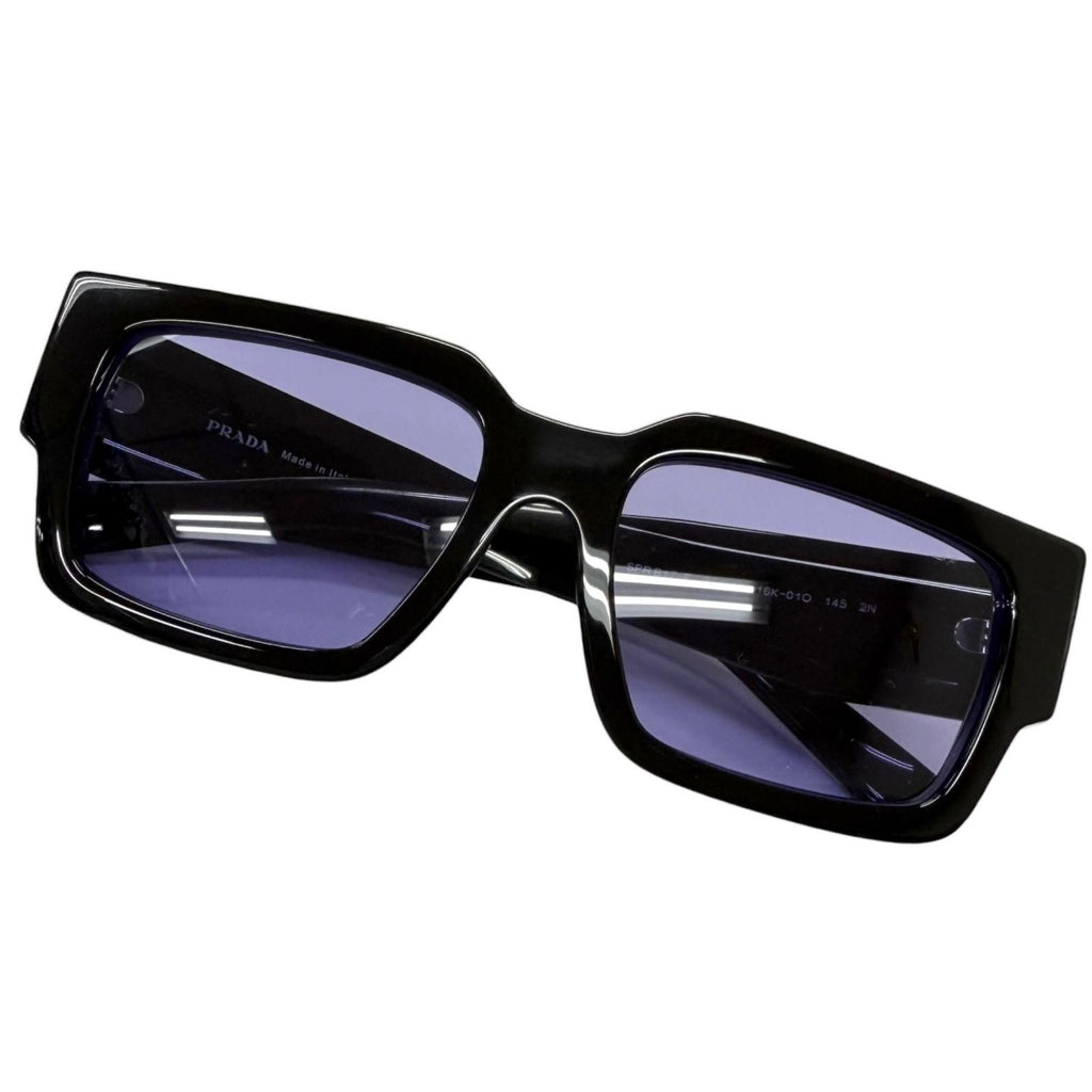 Prada Symbol Sunglasses Eyewear Square Black Purple Lens 55