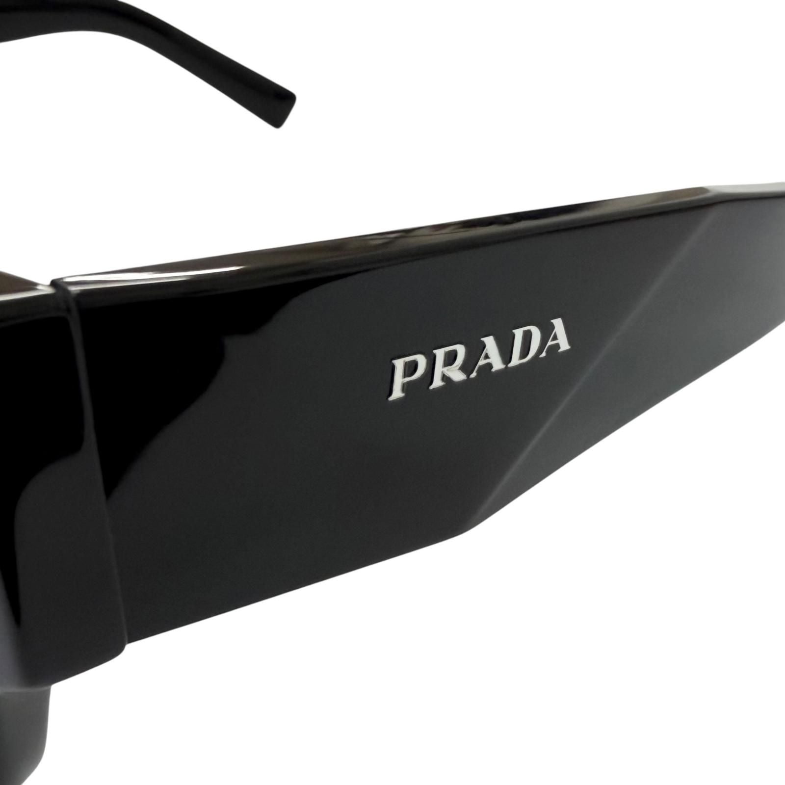Prada Symbol Sunglasses Eyewear Square Black Purple Lens 55 — view 8