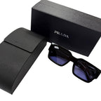 Prada Symbol Sunglasses Eyewear Square Black Purple Lens 55 — view 2