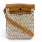 Hermes Herbag TPM Shoulder Bag Toile GM Officier Natural Beige Black — view 3