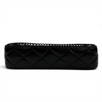 Chanel CC Logo Pouch Leather Replacement Mesh Chain Shoulder Bag Black Gold — view 4