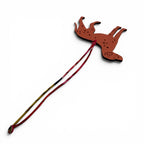 Hermes Petit Ash Leather Roseate Etoupe Dog Dalmatian Bag Charm — view 5