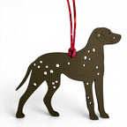 Hermes Petit Ash Leather Roseate Etoupe Dog Dalmatian Bag Charm — view 2