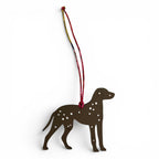 Hermes Petit Ash Leather Roseate Etoupe Dog Dalmatian Bag Charm — view 4