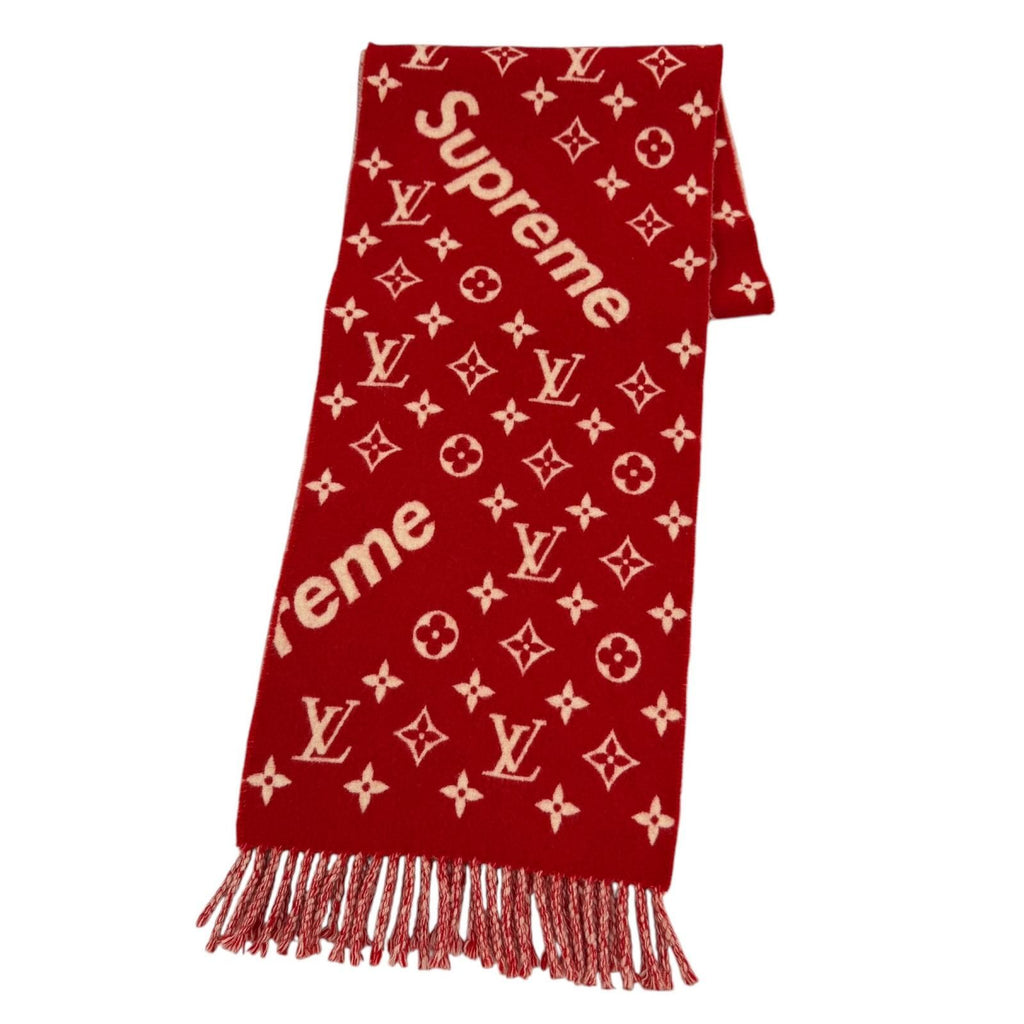 Louis Vuitton Supreme Cashmere Blend Fringe Scarf
