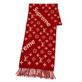 Louis Vuitton Supreme Cashmere Blend Fringe Scarf