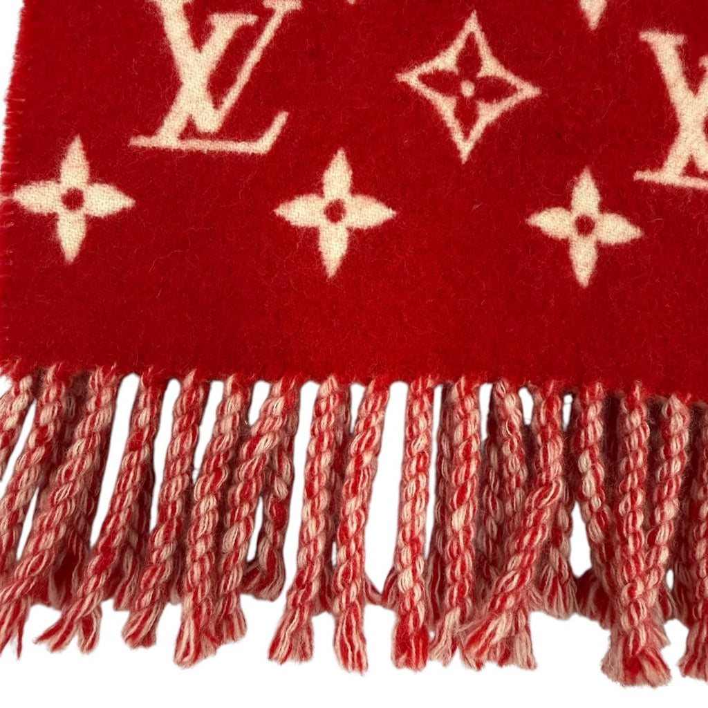 Louis Vuitton Supreme Cashmere Blend Fringe Scarf — view 5