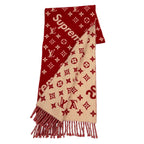 Louis Vuitton Supreme Cashmere Blend Fringe Scarf — view 2