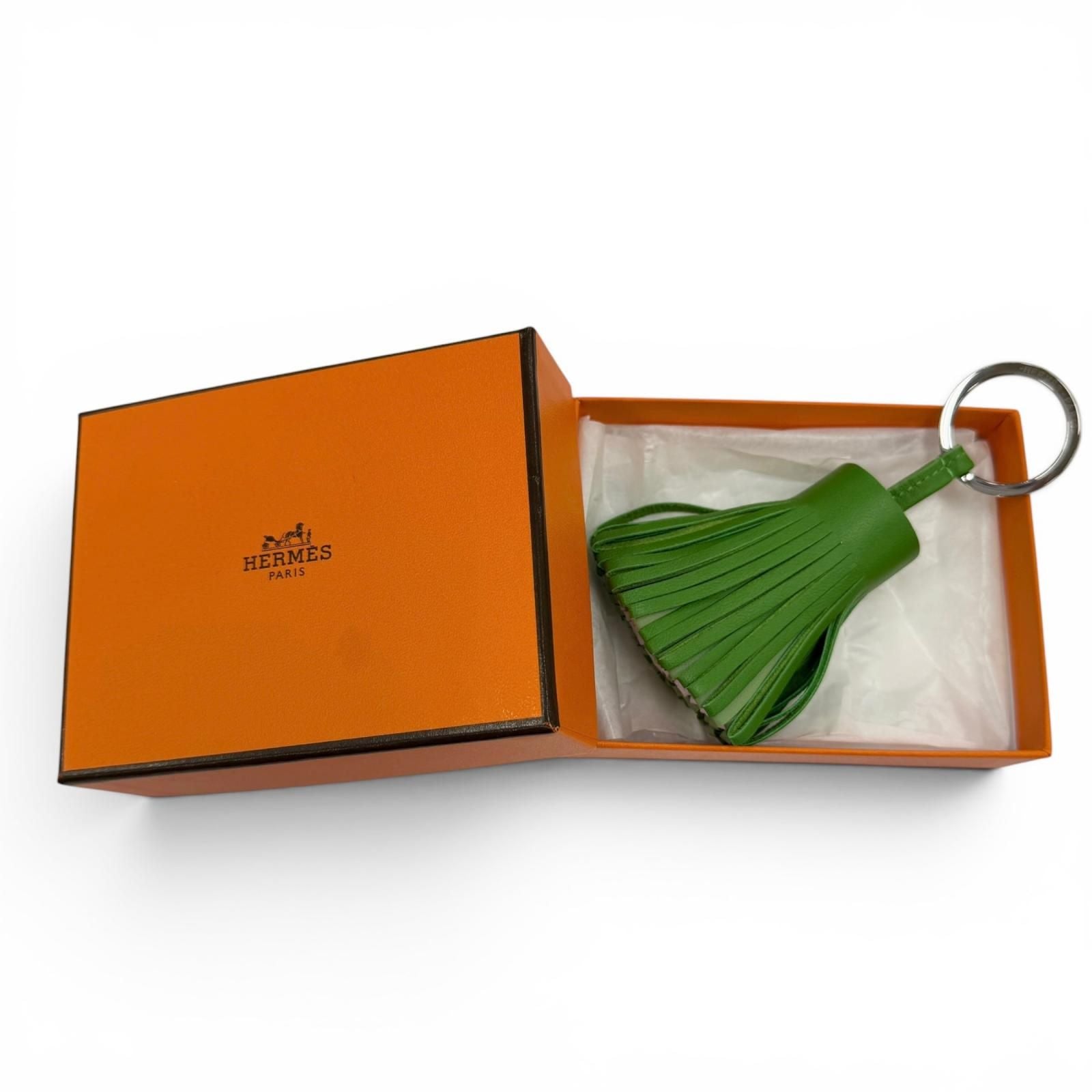 Hermes Carmen Agno Milo Vert Yucca Fizz Mauvepere Tricolor Bag Charm — view 2