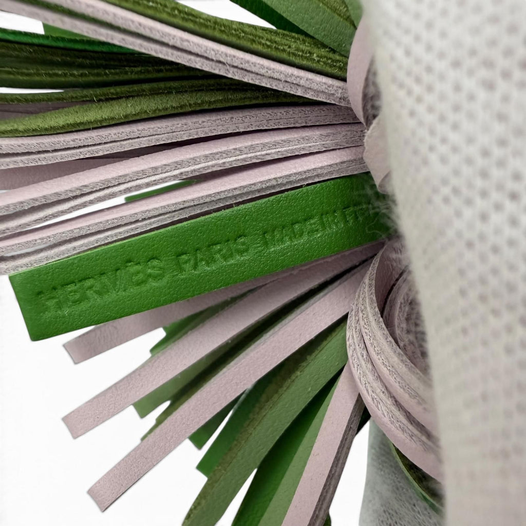 Hermes Carmen Agno Milo Vert Yucca Fizz Mauvepere Tricolor Bag Charm — view 6