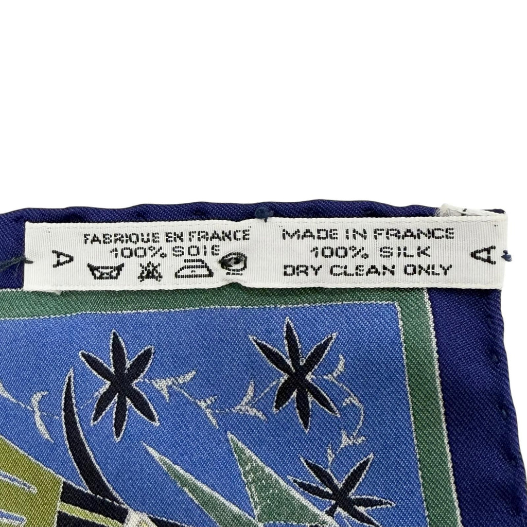 Hermes Kachina Hopi Carre 90 Silk 100% Scarf Red Navy — view 6