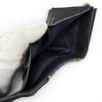 Dior Saddle Lotus Wallet Oblique Jacquard Leather Trifold Navy — view 9