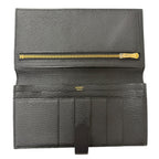 Hermes Bearn Souffle Chevre Logo Gold Wallet Leather Black — view 6