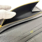 Hermes Bearn Souffle Chevre Logo Gold Wallet Leather Black — view 7