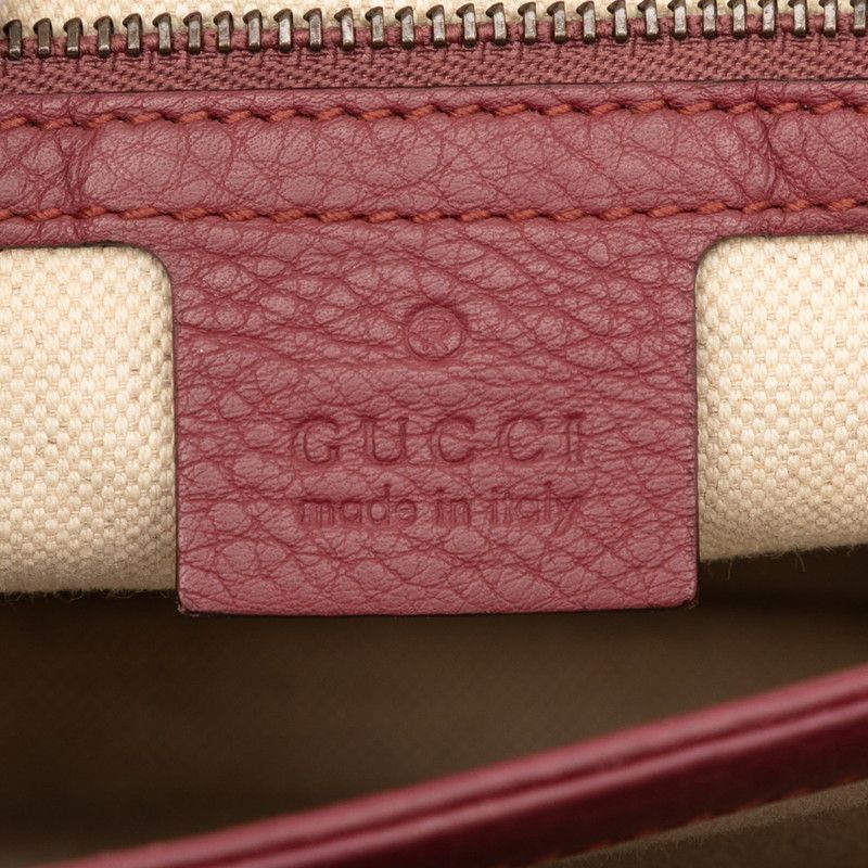 Gucci GG Marmont Crossbody Shoulder Bag Pink Red Leather