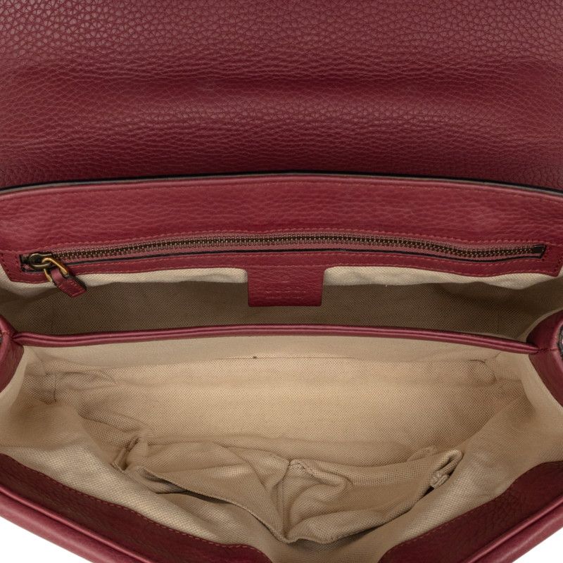 Gucci GG Marmont Crossbody Shoulder Bag Pink Red Leather