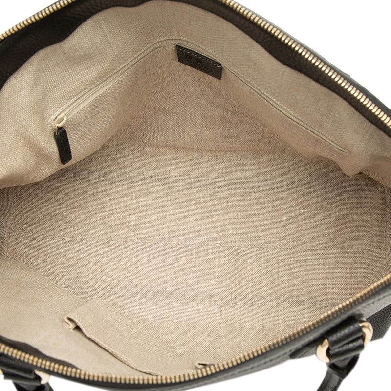 Gucci Interlocking 2-Way Shoulder Bag Black Leather