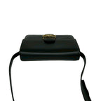 Gucci Vintage GG Logo Calf Leather Shoulder Bag Pochette Black — view 4
