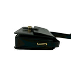 Gucci Vintage GG Logo Calf Leather Shoulder Bag Pochette Black — view 6