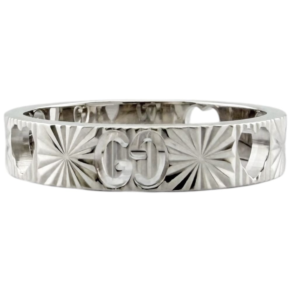 Gucci Icon Heart Ring 18k White Gold — view 3