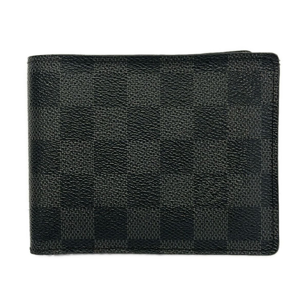 Louis Vuitton Bifold Wallet Damier Graphite Portefeuille Florin Initial