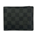 Louis Vuitton Bifold Wallet Damier Graphite Portefeuille Florin Initial