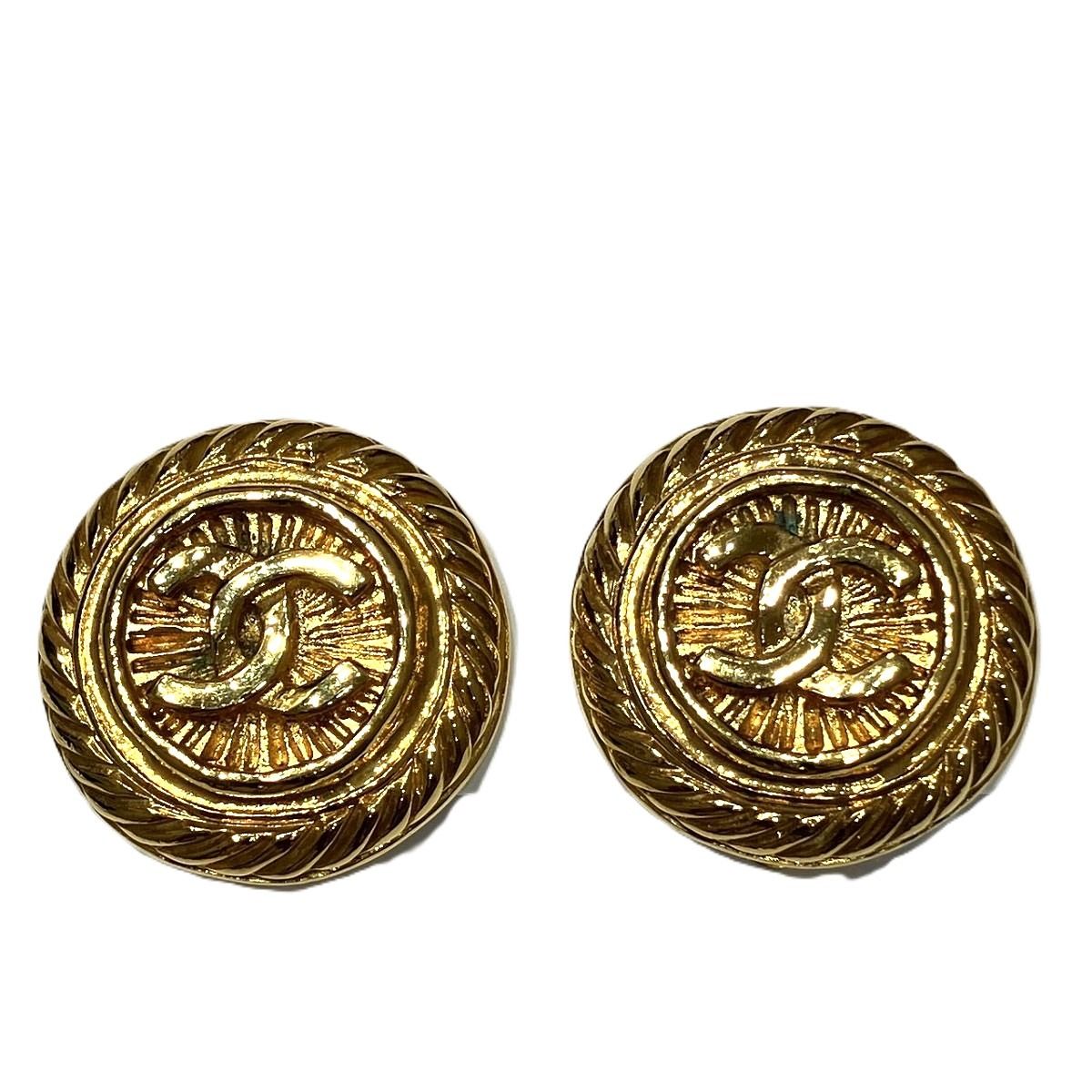 Chanel Earrings Alloy Gold