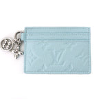 Louis Vuitton Card Holder LV Charm Case Light Blue