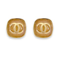 Chanel Square CC Logo Earrings