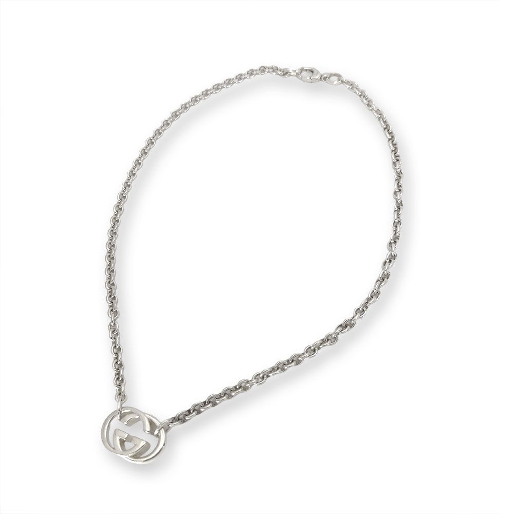 Gucci Interlocking Necklace Silver — view 2