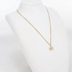 Celine Rhinestone Triomphe Necklace Metal