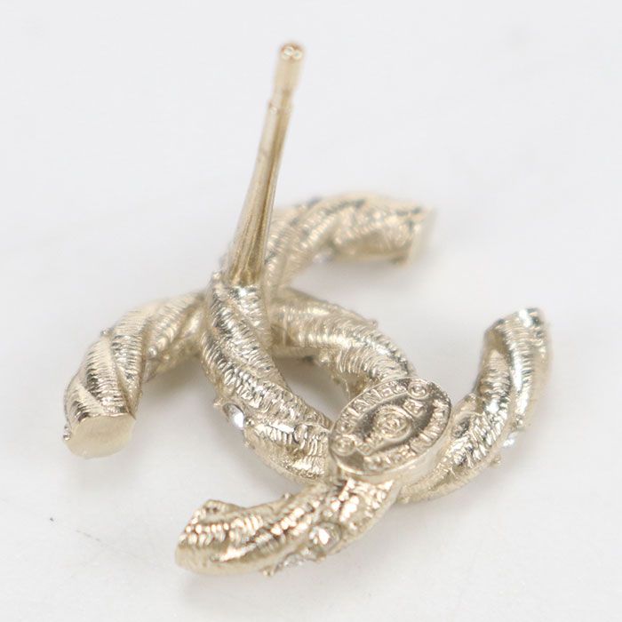 Chanel CC Logo Earrings Metal — view 3
