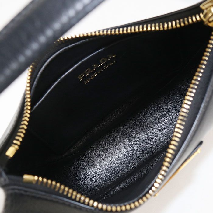 Prada Akesmol Leather 2-Way Triangle Logo Handbag Calfskin — view 3