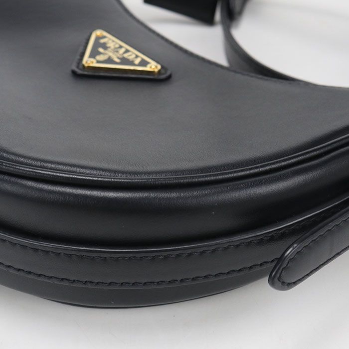 Prada Akesmol Leather 2-Way Triangle Logo Handbag Calfskin — view 7