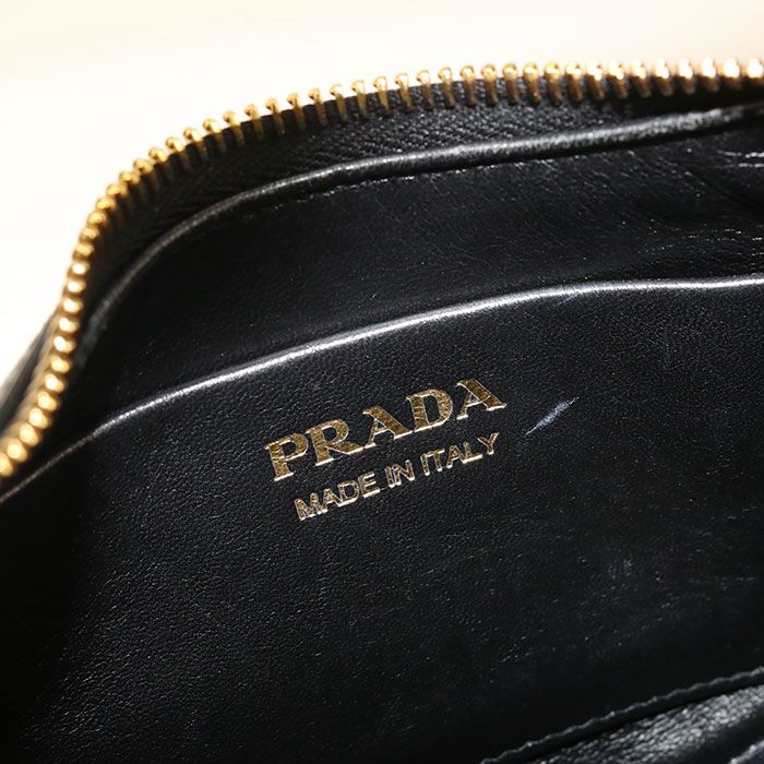 Prada Akesmol Leather 2-Way Triangle Logo Handbag Calfskin — view 4