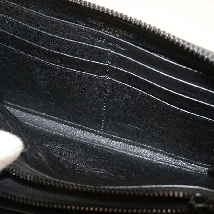 Saint Laurent Full Zip Wallet Zip Around Calfskin — view 8