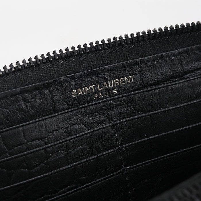 Saint Laurent Full Zip Wallet Zip Around Calfskin — view 9
