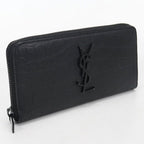 Saint Laurent Full Zip Wallet Zip Around Calfskin