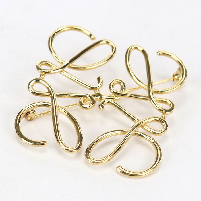 Loewe Anagram Brooch Metal